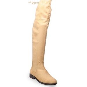 New size 8 - Elegant Tan Over-the-Knee Boots